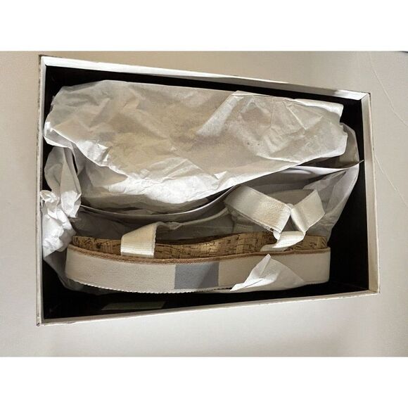 STEVEN by Steve Madden Women's Strap Belmar White Cork Flat Sandal Size 9 - Picture 8 of 8